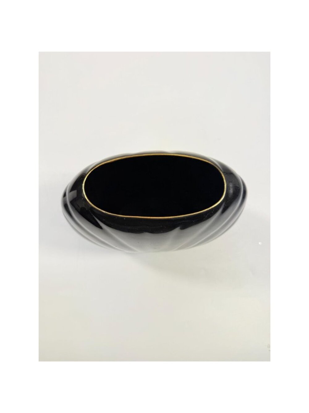 Oriental Vase Black Gloss Porcelain Red Poppies Flowers Poppy Fine China Japan 8 - Picture 9 of 16